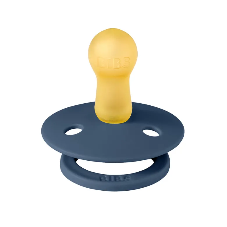 Bibs Natural Rubber Pacifier, Size 2 - Steel Blue