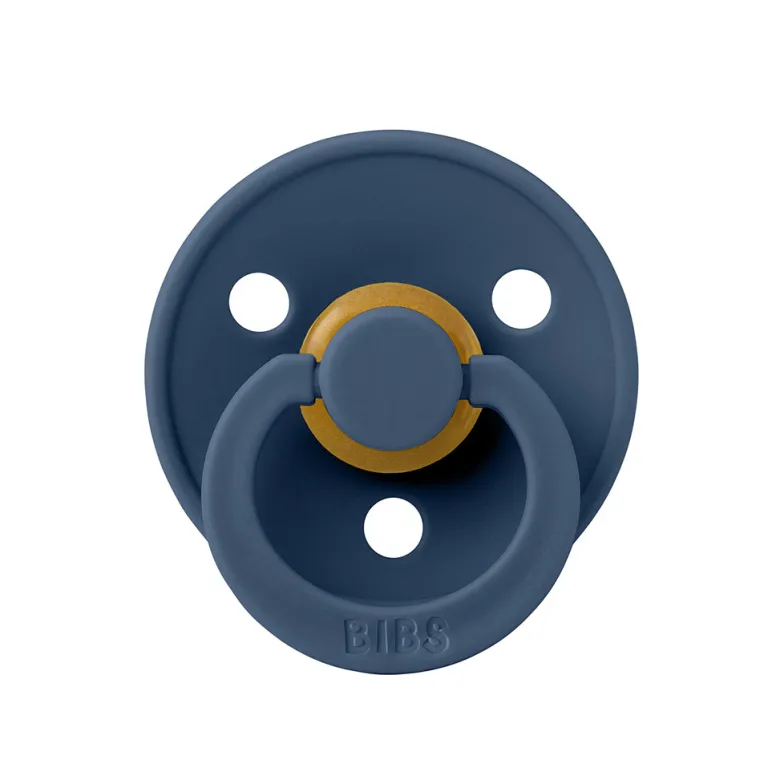 Bibs Natural Rubber Pacifier, Size 2 - Steel Blue