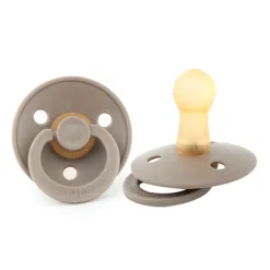 Bibs Pacifier in Natural Rubber, Size 2 – Dark Oak