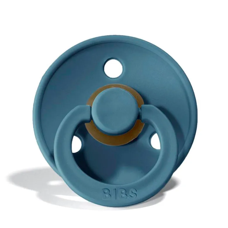 Bibs 2-Pack, Natural Rubber Pacifiers, Size 2 - Deep Space/Petrol