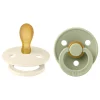 Bibs 2-Pack, Natural Rubber Pacifiers, Size 2 - Ivory/Sage