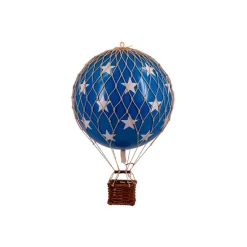 Blue Hot Air Balloon with Stars - 8.5 cm