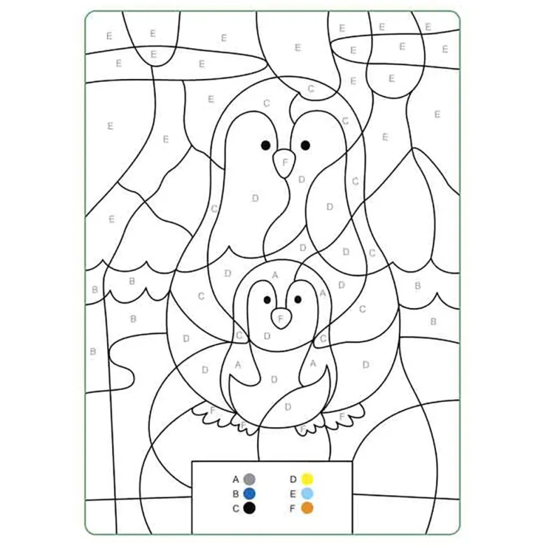 Bold Color Book, Coloring Book with Color Codes: Animal Babies