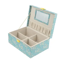 Bon Dep Jewelry Box with Liberty Print, Square - Capel Soft Teal