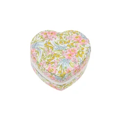 Bon Dep Jewelry Case with Liberty print, heart – Swirling Petals Pink