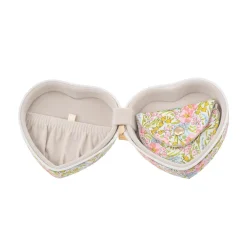 Bon Dep Jewelry Case with Liberty print, heart – Swirling Petals Pink