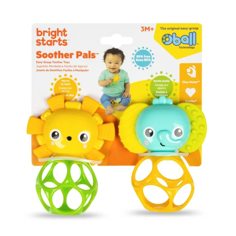 Bright Starts Oball Teething Ring 2-Pack