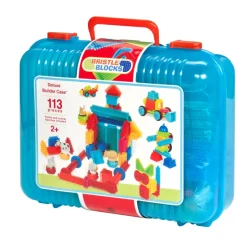 Bristle Blocks Building Set, 113 Pieces in Carry Case
