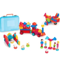 Bristle Blocks Building Set, 113 Pieces in Carry Case