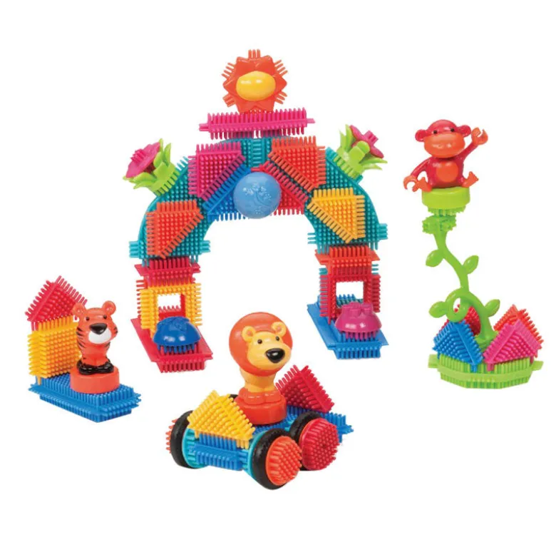 Bristle Blocks Building Set, 54 Pieces - Jungle Theme