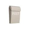 Bruka Design Mailbox, Mini - Sand with White Text