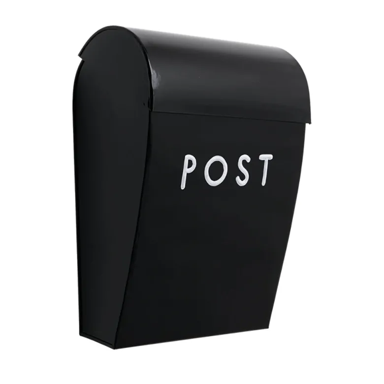 Bruka Mailbox, Black with White Text and Lock