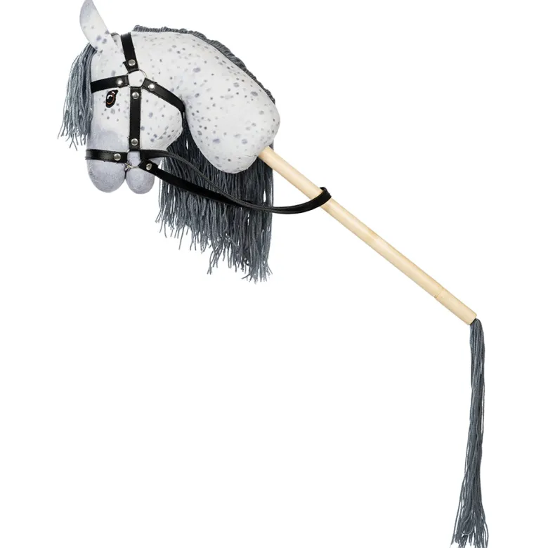 By Astrup Hobby Horse with Tail and Backpack, Dapple Gray - Star
