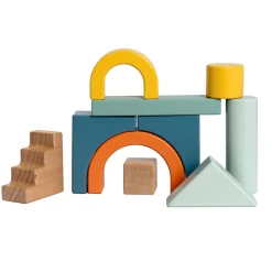 By Astrup Wooden Blocks in Tray - Blue