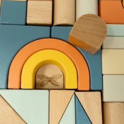 By Astrup Wooden Blocks in Tray - Blue