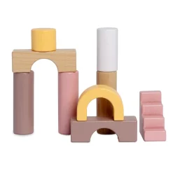 By Astrup Wooden Blocks in Tray - Pink