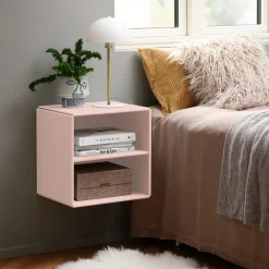By Aulum Charlotte vægreol med hylde 40x40 cm, Blush