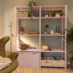 By Aulum Eshøj reol med opbevaring, flere str. - Blush