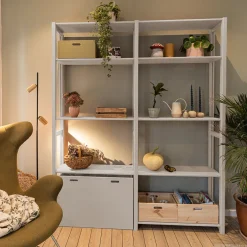 By Aulum Eshøj reol med opbevaring, flere str. - Mushroom