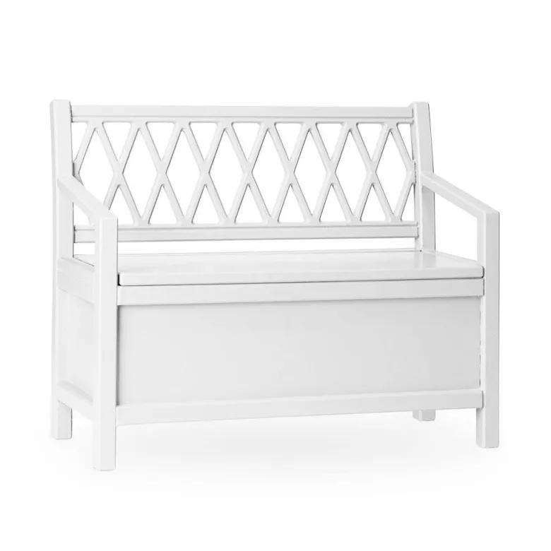 Cam Cam bænk, Harlequin Kids storage bench - hvid