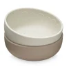 Cam Cam Deep Plate Set, 2-Pack, Flower Bowls - Earth Mix