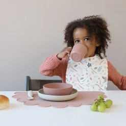 Cam Cam Deep Plate Set, 2-Pack, Flower Bowls - Earth Mix
