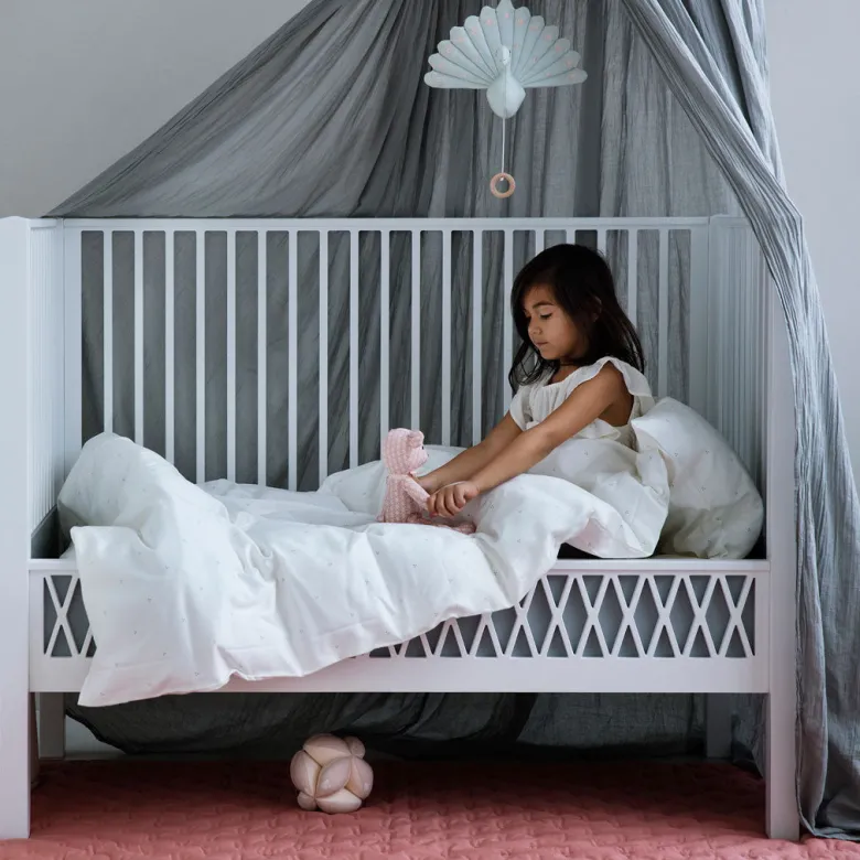 Cam Cam Harlequin Baby Crib, White