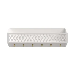 Cam Cam Harlequin hylde med kroge - White