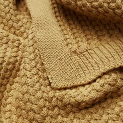 Cam Cam Harper Baby Knit Blanket, Honey