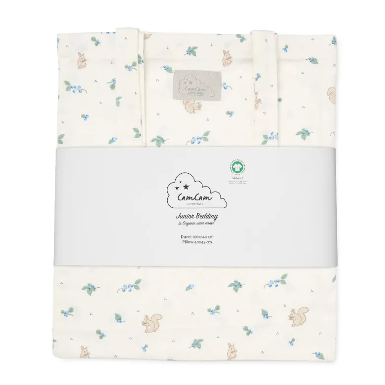Cam Cam Junior Bedding Set, Organic, GOTS - Blueberries