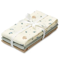 Cam Cam Muslin Cloths, 3-Pack Organic, GOTS Mix - Blueberries