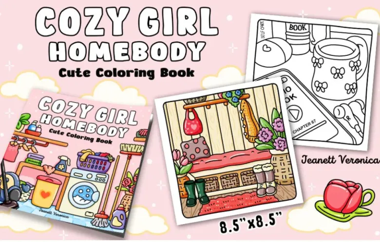 Cozy Girl Homebody Coloring Book