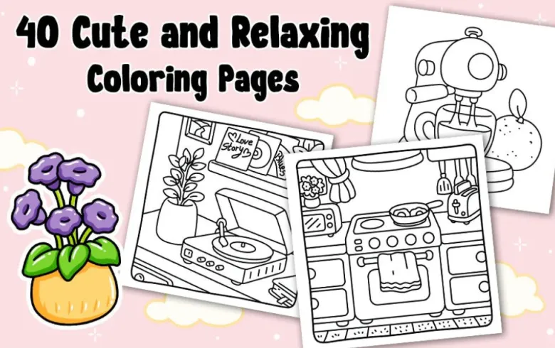 Cozy Girl Homebody Coloring Book