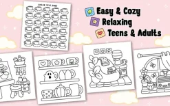 Cozy Girl Homebody Coloring Book