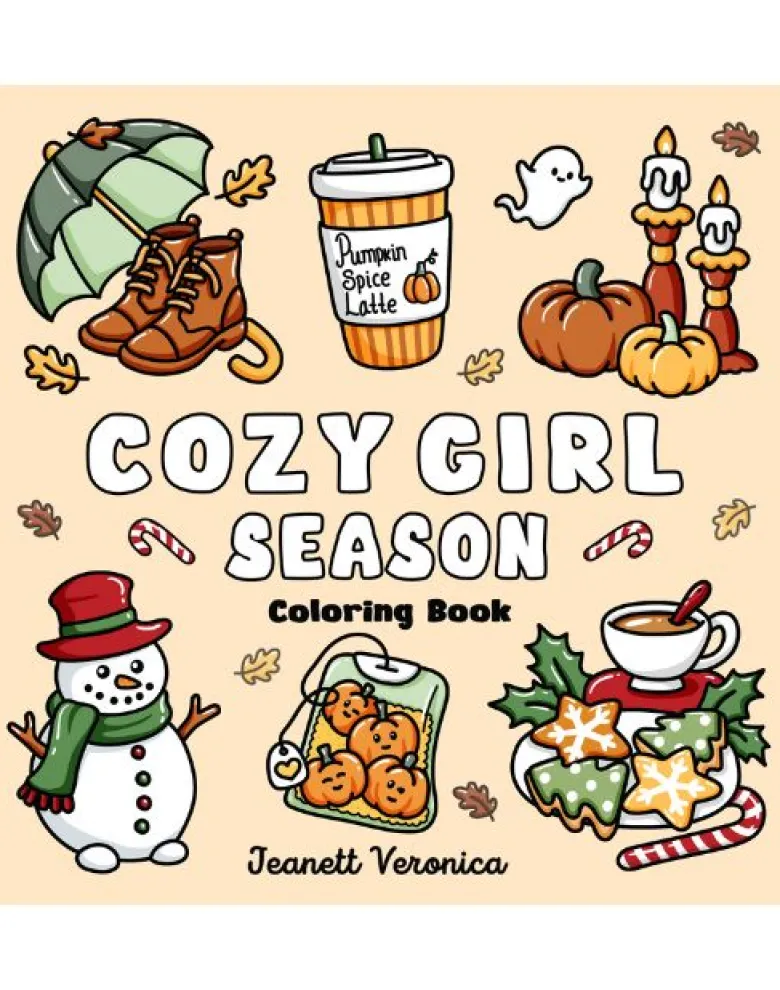 Cozy Girl Season Coloring Book