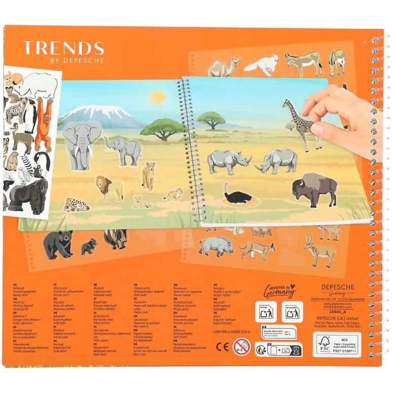 Create Your Wild Life, Sticker Book with Felt Stickers