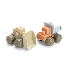 Dantoy Bioplast Bulldozer and Truck Gift Set, Nordic Swan Ecolabel Certified