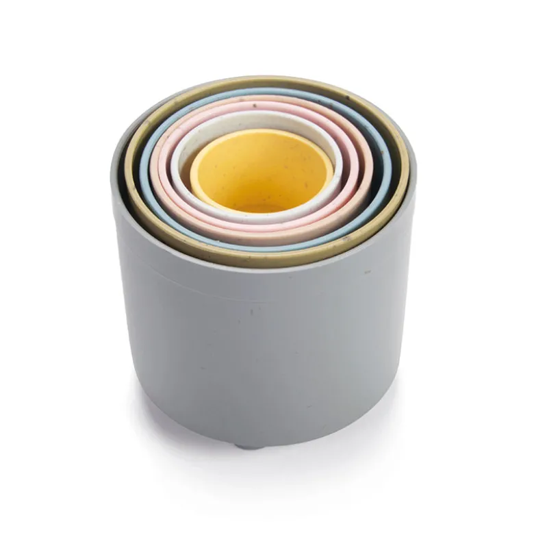 Dantoy Bioplastic Tiny Stacking Cups, Swan Label - From 6 Months