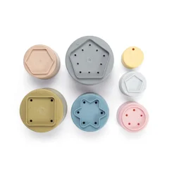Dantoy Bioplastic Tiny Stacking Cups, Swan Label - From 6 Months