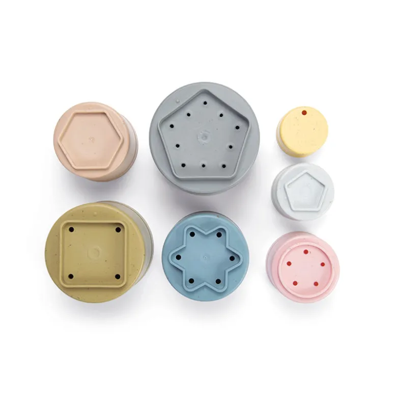 Dantoy Bioplastic Tiny Stacking Cups, Swan Label - From 6 Months