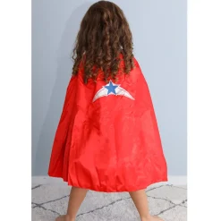 Den Goda Fen Costume, Super Wondergirl with Cape - Size 4-6 Years