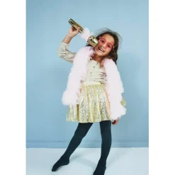 Den Goda Fen Costume, Tutu Disco Gold - Sizes 2-8 Years