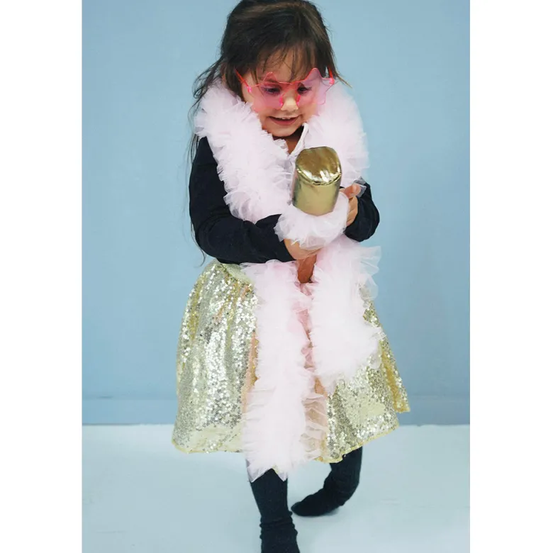 Den Goda Fen Costume, Tutu Disco Gold - Sizes 2-8 Years