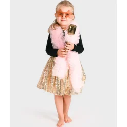 Den Goda Fen Costume, Tutu Disco Gold - Sizes 2-8 Years