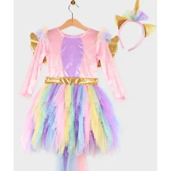 Den Goda Fen Unicorn Dress and Tiara, available in sizes 2–4 years, 4–6 years, and 6–8 years