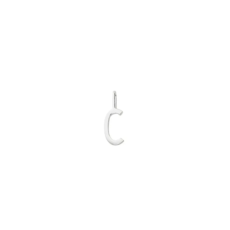 Design Letters Charm Pendant, 10 mm Silver Letter - A-Z