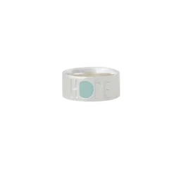 Design Letters Hope Ring, Silver - Soft Green - Size 50-56