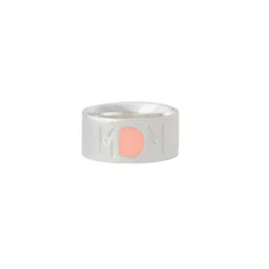 Design Letters Mom Ring, Silver - Nude - Size 50-56