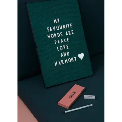 Design Letters, Office Icons for Message Board - White