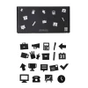 Design Letters, Office Icons for Message Board - Black